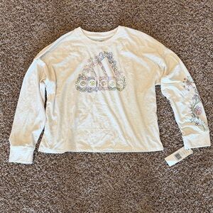Adidas Kids Floral Graphic Long Sleeve Tee
